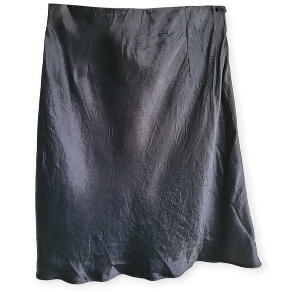 Aritzia Babaton Black Mini Slip Skirt Size 4 Satin Fabric - Picture 4 of 9